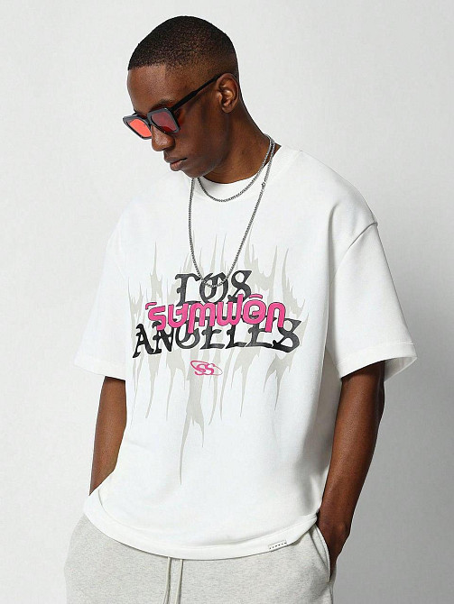 Футболка мужская с принтом  42 Белая 2664088899 Днепр - изображение 1