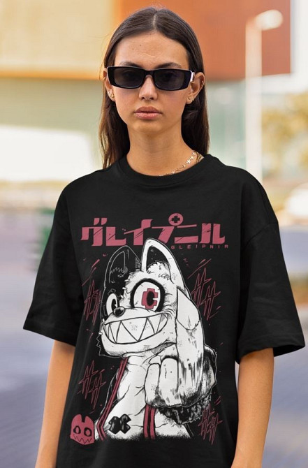 Футболка для мальчика аниме Глеипнир Схуикхи Монстер Форм оверсайз (рост от 165 до 180 ) Черний AnimeJ0942m Днепр - изображение 3