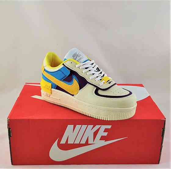 Кроссовки Nike Force Белые Женские Найк Разноцветные Форсы Shadow (размеры: 37,39) Видео Обзор Днепр