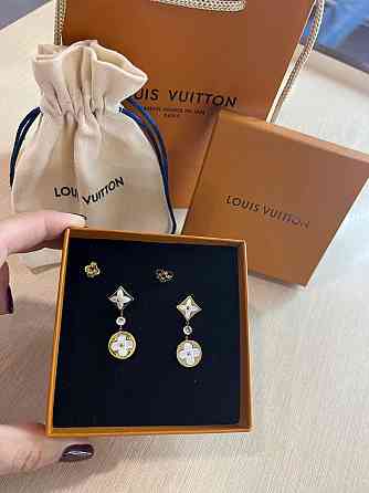Луї Віттон сережки / Louis Vuitton сережки з кулонами Одеса