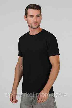 Футболка базова Ray Premium Fit чоловіча чорна (U0102-Black) Київ
