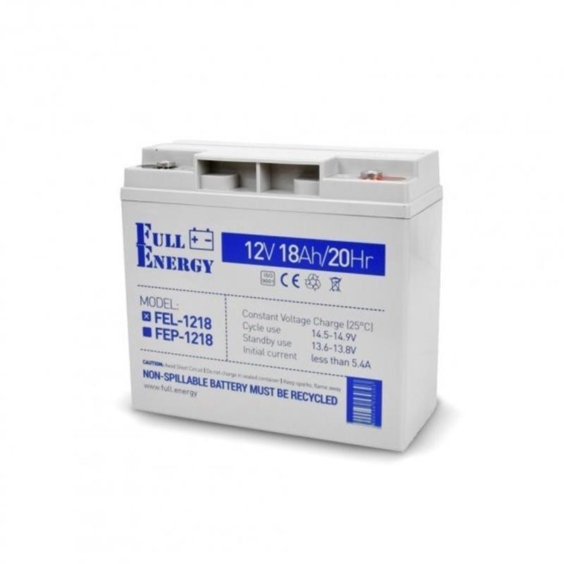 Акумуляторна батарея Full Energy FEL-1218 12 V 18 AH GEL Сірий Харків - фото 1