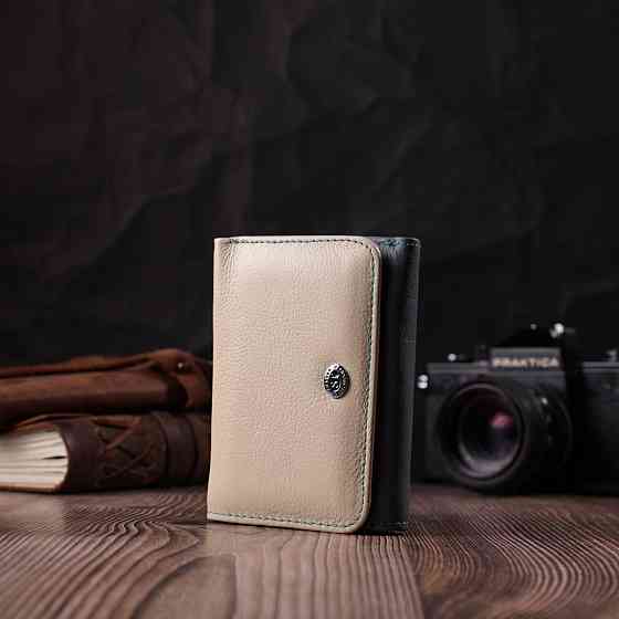 Стильный кошелек для девушек из натуральной кожи Разноцветный (ST Leather) Киев