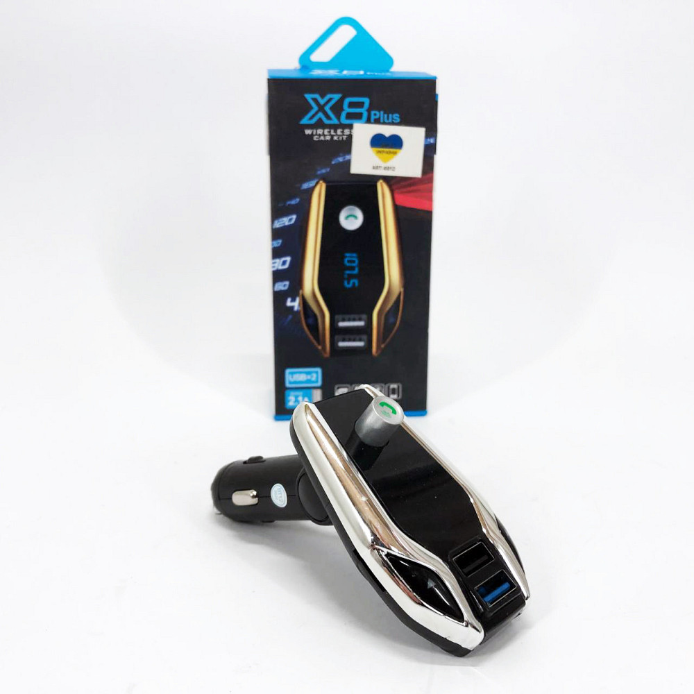 Приймач Bluetooth з FM-трансляцією для автомобіля X8 plus, Автомобільний FM передавач ZQ-612 з блютуз Київ - фото 9