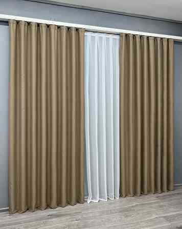 Комплект готових штор VR-Textil Bagema Rvs № 1239ш Молочний шоколад 200х270 см 2 шт (32-448) Київ