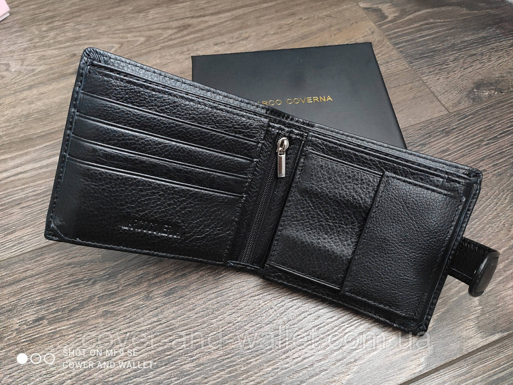 Класичний чоловічий гаманець з натуральної шкіри на багато карток Marco Coverna 107 Київ - фото 2
