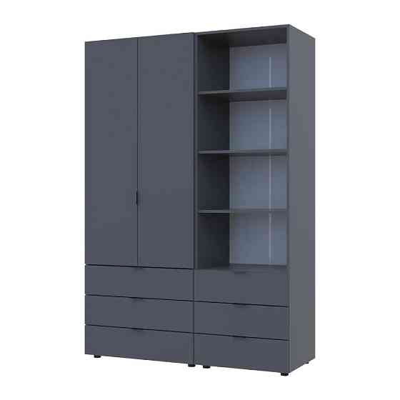 Шафа для одягу Doros Гелар Графіт 2ДСП з пеналом 137.5х49.5х203.4 (DRS-011912) Львів