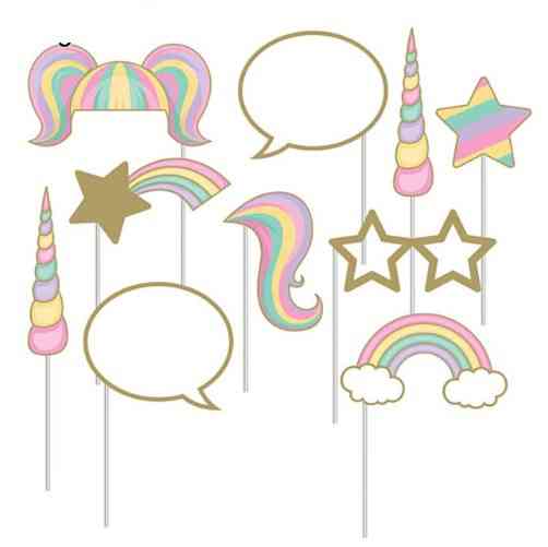 Фотобутафория Единорог для девочки 10 деталей one size разноцветный Киев