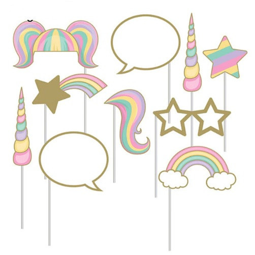 Фотобутафорія Єдиноріг для дівчинки 10 деталей one size різнобарвний Київ - фото 1