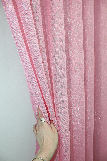 Тюль VR-Textil 1302т Батист с люрексовой нитью Розовый 300х250 см (42-0832) Киев - изображение 2