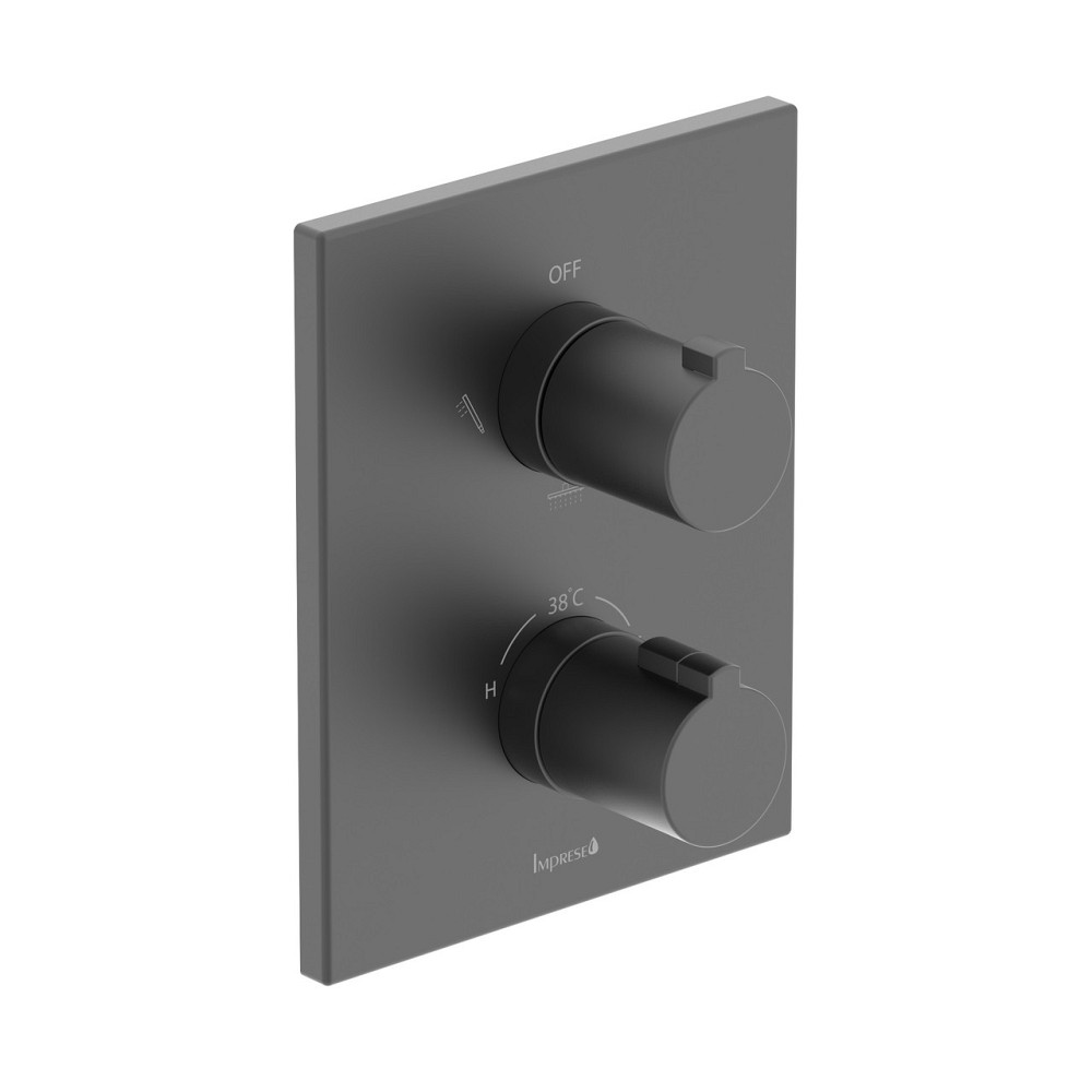 Смеситель термостатический на 2 потребителя Imprese VIOLIK f04610810AC черный/матовый Киев - изображение 1