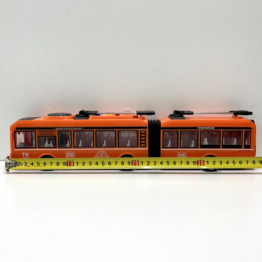 Тролейбус Авто Експерт з інерцією підсвічуванням і звуком відчиняються двері Помаранчевий (26487) Чернигов - изображение 5