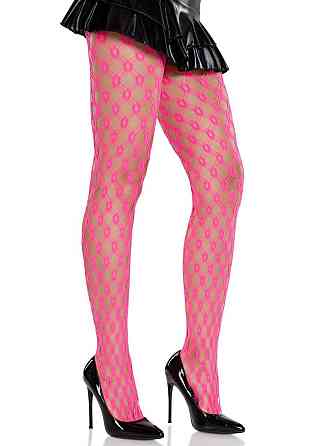 Колготки Leg Avenue Eyelet Net Tights Neon Pink One Size Sex Aura Киев