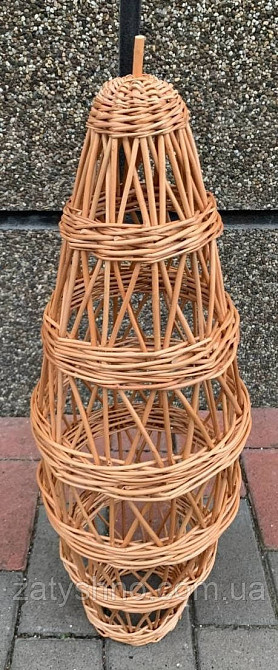 Абажур із лози високий кавовий Київ - фото 3