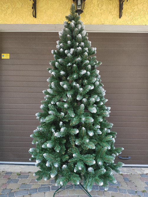 Искусственная елка Королева с белыми кончиками с мягкой иглой ПВХ 3 Одесса - изображение 1