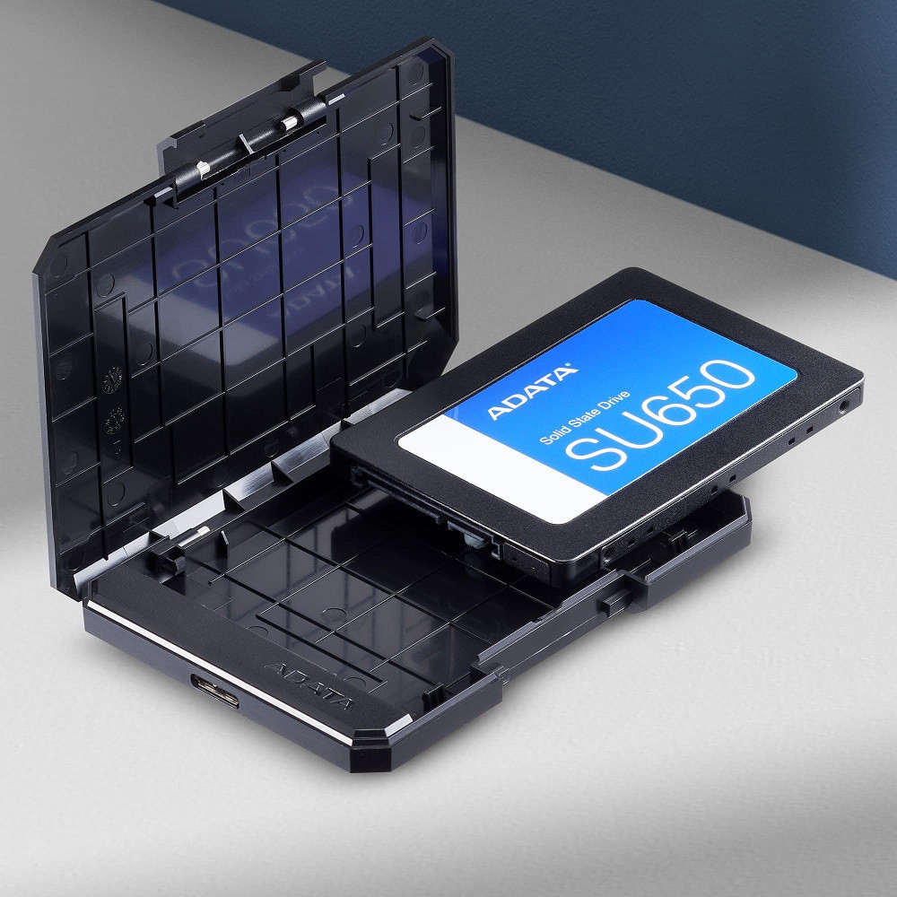 Зовнішня кишеня для накопичувача A-DATA EC600 для 2.5'' HDD/SSD USB3.2 Gen2 Black Одеса - фото 10