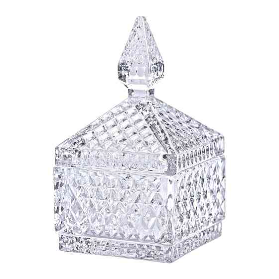 Yiwu Цукерниця скляна з кришкою 8.5х8.5х15 см квадратна HP-YH-41 Коломия