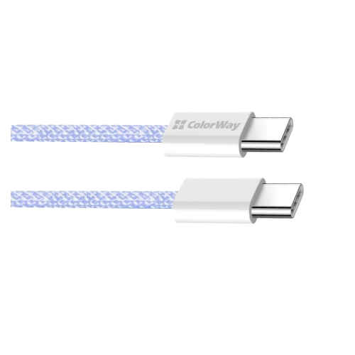 Кабель USB PD Type-C/Type-C ColorWay CW-CBPDCC061-PU 3,0A 60W 1м фіолетовий Житомир