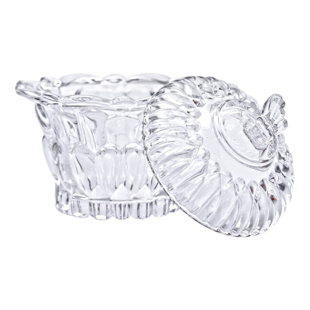 Yiwu Цукерниця скляна Ø9 см цукерниця кругла з кришкою прозора HP-4-114 Коломыя - изображение 3