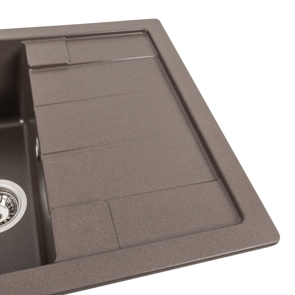 VALESO Гранітна мийка для кухні VALESO INTENSO 6550 матова Темна скеля Киев - изображение 4