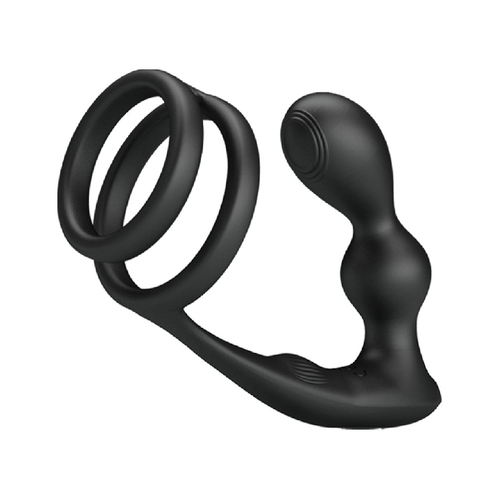 Анальная пробка с эрекционным кольцом - Mr Play Remote Control Vibrating Prostate Massager Sex Aura Киев - изображение 6