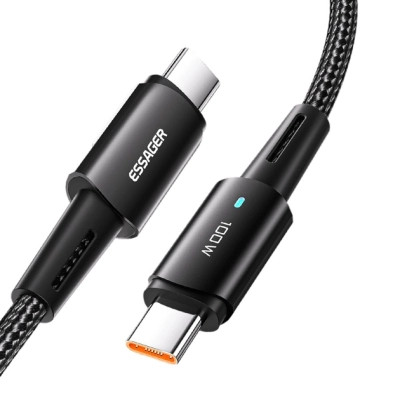 Дата кабель USB-C to USB-C 0.5m 100W black Essager (EXCTT1-CGB01) Вінниця - фото 1