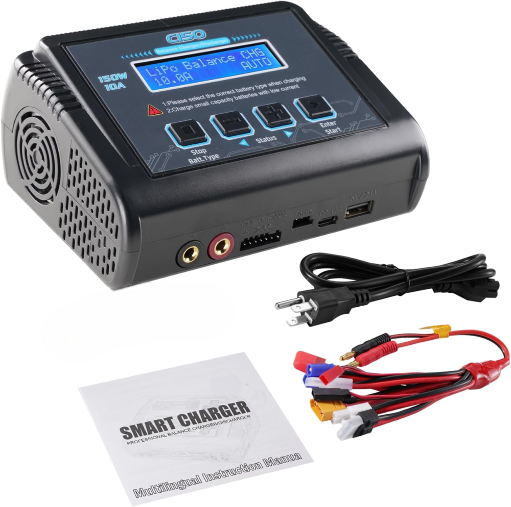 LiPo зарядний пристрій С150 150W 10A AC/DC з балансуванням та підтримкою Li-ion/LiFe/NiMH/NiCd/LiHV/Pb акумуляторів BMS контролер Київ - фото 9