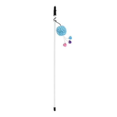 Іграшка для котів Hippie Pet Вудка з м'ячиками синя 46 см (HIPCW16022M) Вінниця - фото 1