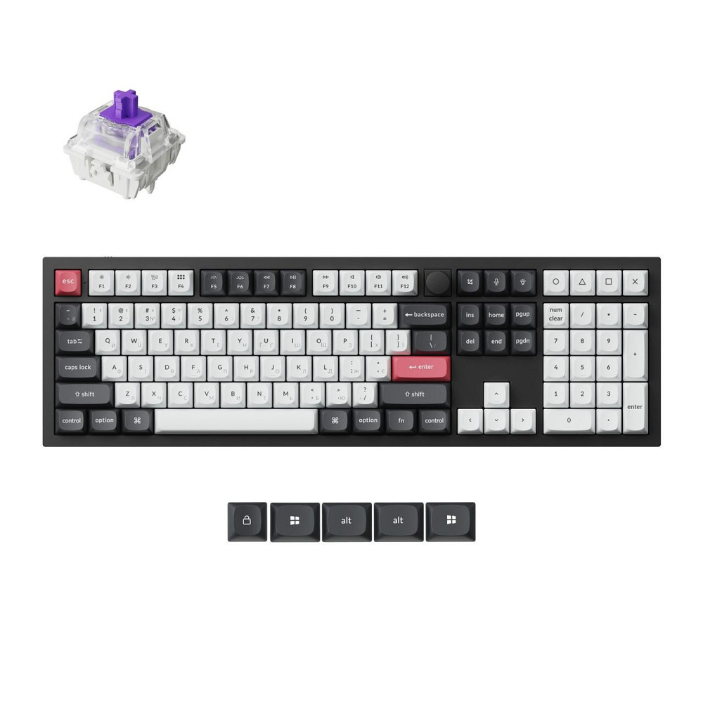 Клавіатура бездротова Keychron Q6 HE Magnetic Switch Black RGB (Q6H-M1-UA) ( 20028 ) Харьков - изображение 7