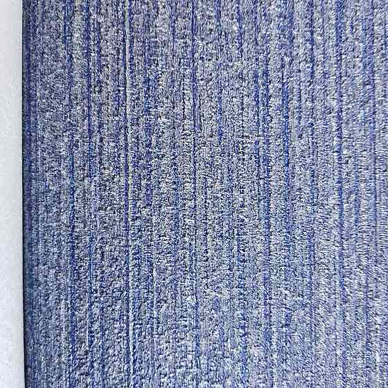 Шпалери вінілові на флізелін Marburg New Spirit Schoner Wohnen однотонні під рогожку синій з сірим Київ