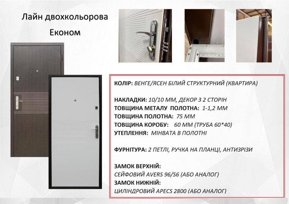 Двери квартирные Redfort, модель Лайн комплектация Эконом Киев - изображение 8