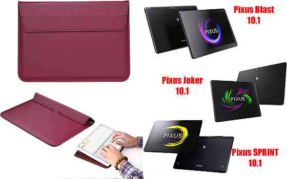 Чохол-конверт VitoCase для Pixus Blast 10.1, Joker 10.1, SPRINT 10.1, з функцією підставки для планшета Бордовий Київ
