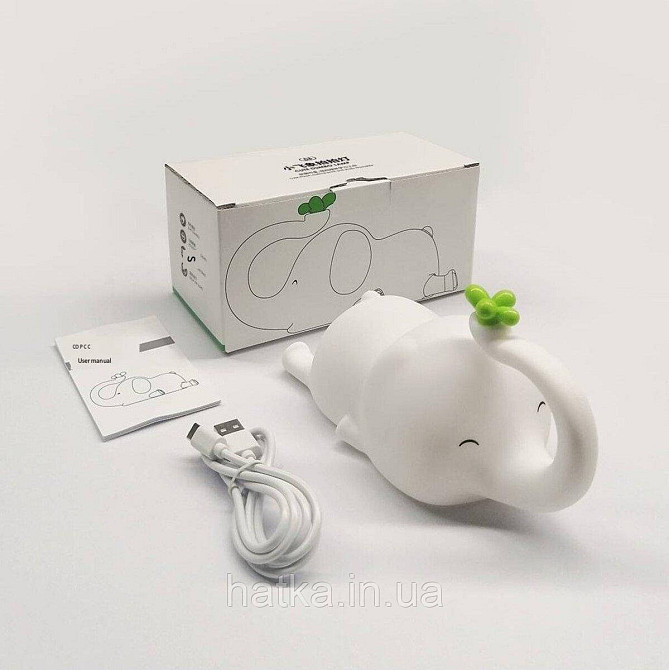 Силиконовый беспроводной ночник «Слоник» Киев - изображение 6