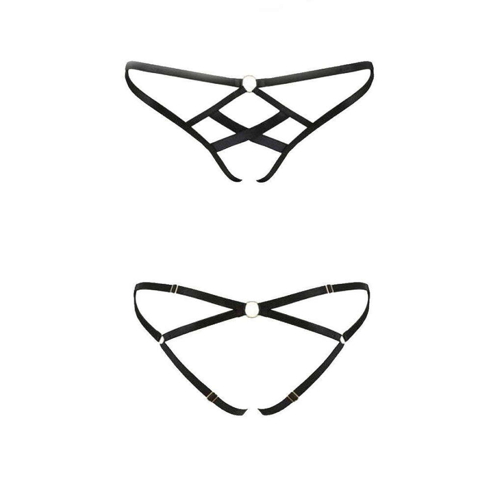 Трусики из стреп Passion Exclusive NICKY THONG XXL/XXXL, black Sex Aura Киев - изображение 3