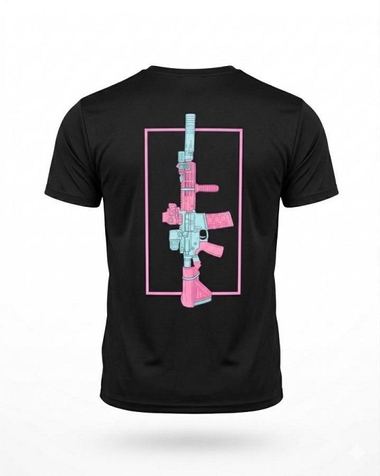 Тактична футболка SELION Gun black ТР6766 Одеса - фото 1