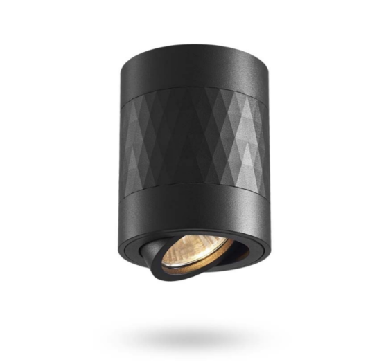 LED Світильник накладний під лампу GU10 чорний +чорна призма VL-SPF04A-BPB Videx Житомир