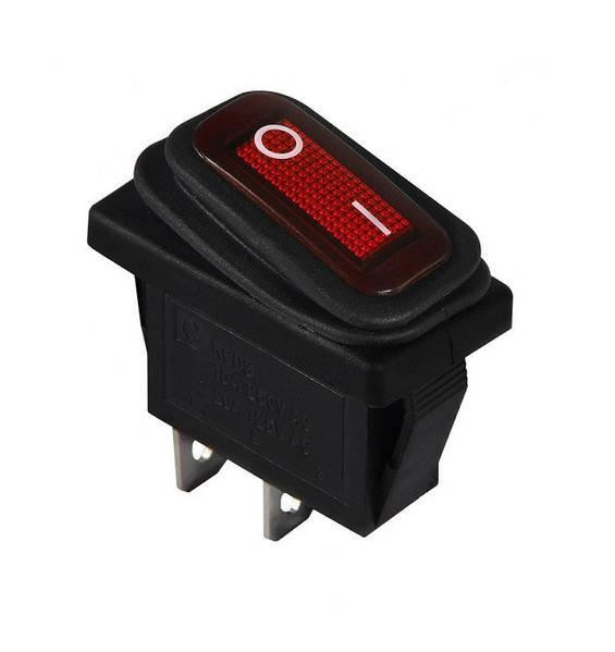 Кнопка узкая 1-я красная КСD3 16A 220V Харьков - изображение 1