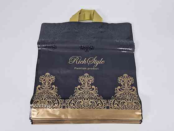 Пакет із петльовою ручкою 40*40 Преміум чорний (25 шт.) Харків