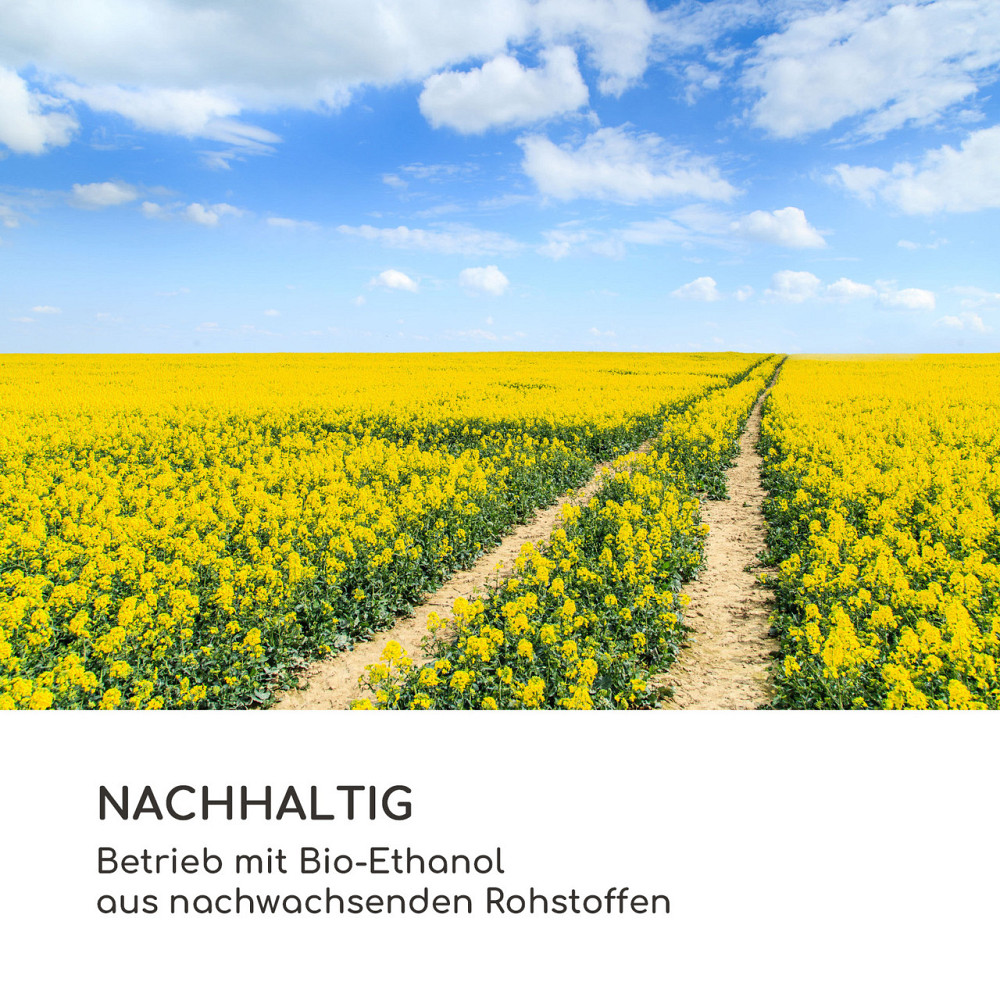Этаноловый камин Fiamme Circulo, горелка из нержавеющей стали, 1,2 литра, время горения 4-5 часов, черный Ровно - изображение 9