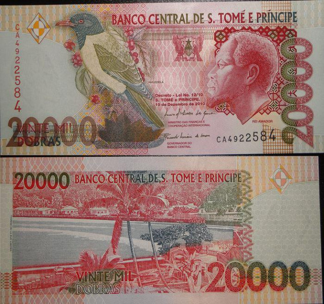 S. Tome e Principe Сан-Томе и Принсипи - 20000 Dobras 2010 UNC Полтава - изображение 1