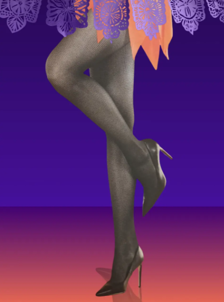 Колготки сітка на Хелловін 30 den чорний M Київ - фото 1