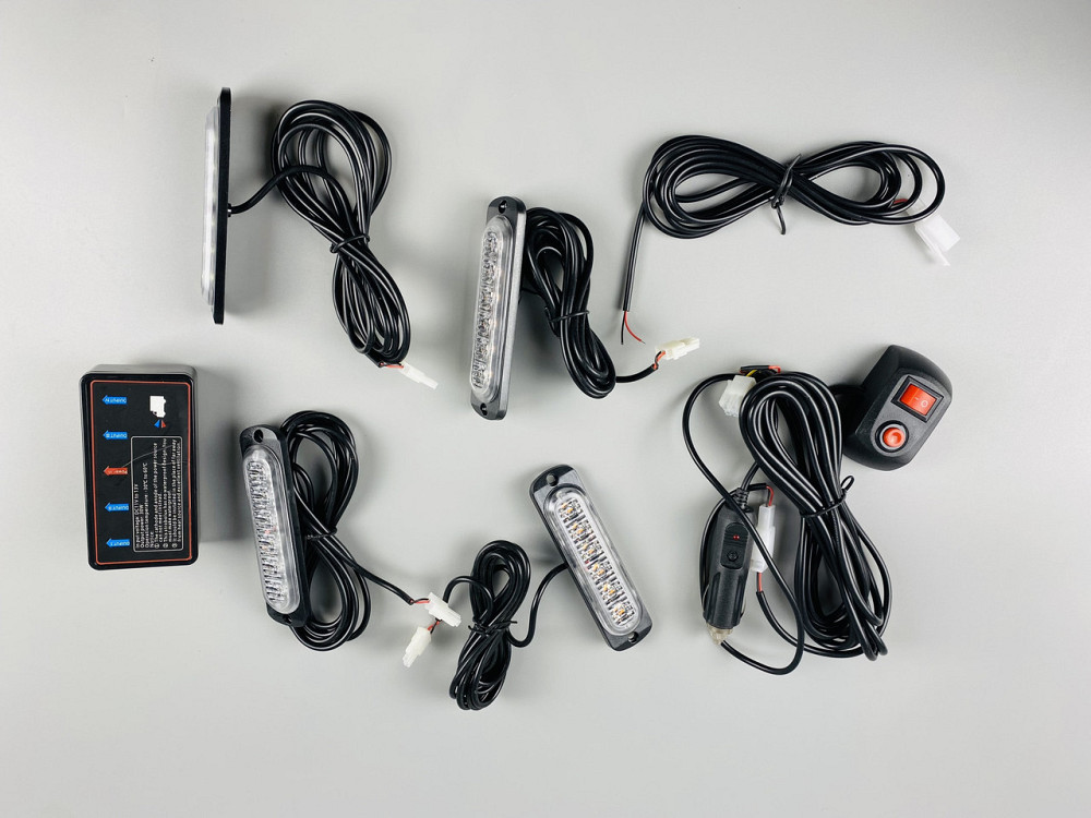 Маячок проблисковий стробоскоп 24 led діодів IP65 led chip 3030 6500K, автомобільний стробоскоп Мукачево - фото 3