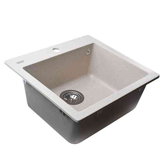 Гранитная мойка Globus Lux AOSTA песчаный 490x455мм-А0004 (000023574) Киев