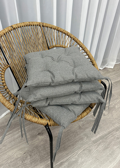 Подушка для стільців (38x38х5 см) Decorator Мальмо колір сірий 84-110 Київ - фото 3