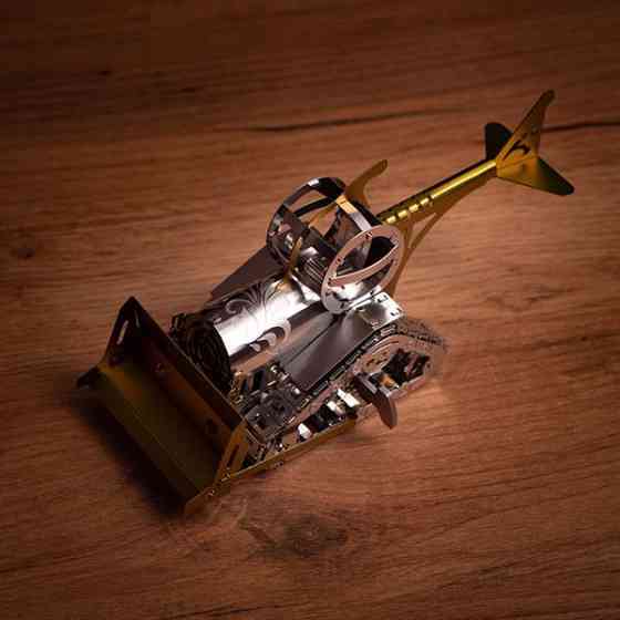 Колекційна модель-конструктор Metal Time Graceful CAT Бульдозер механічний двоколірний (MT073) Харків