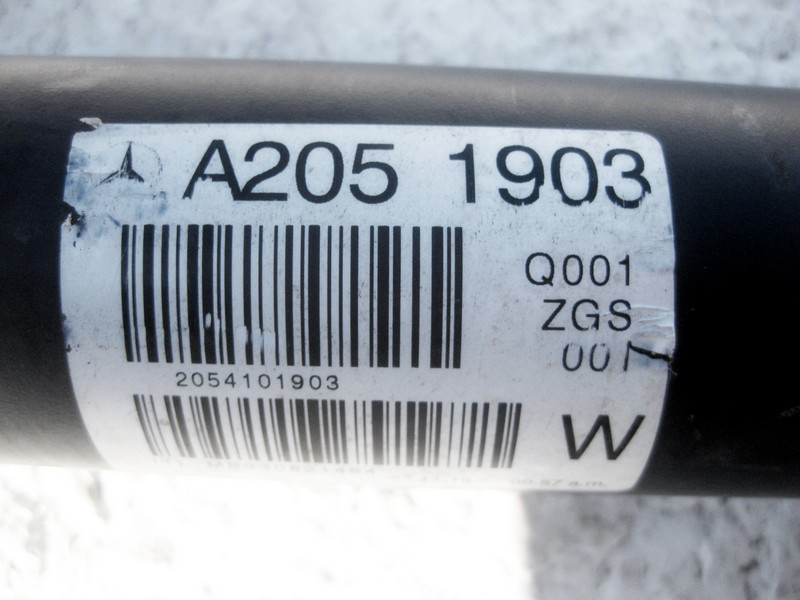 Mercedes-Benz  A2054101903 Задній карданний вал 4matic для двигунів M264 R4 1.5 2.0л M274 C-Class W205 Одеса - фото 3