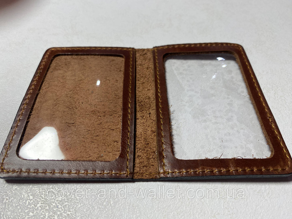 Бордовая кожаная обложка на удостоверение адвоката (адвокатура) Киев - изображение 4