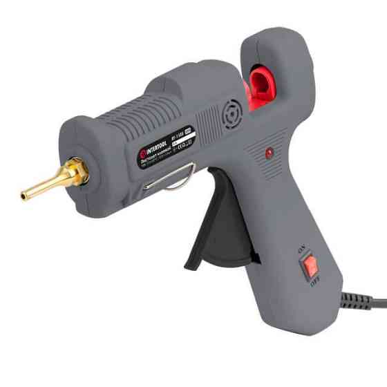 Пистолет клеевой 90(290) Вт, 215-230°C, под стержни 10,8-11,5 мм, 13-30 г/мин INTERTOOL RT-1105 Киев