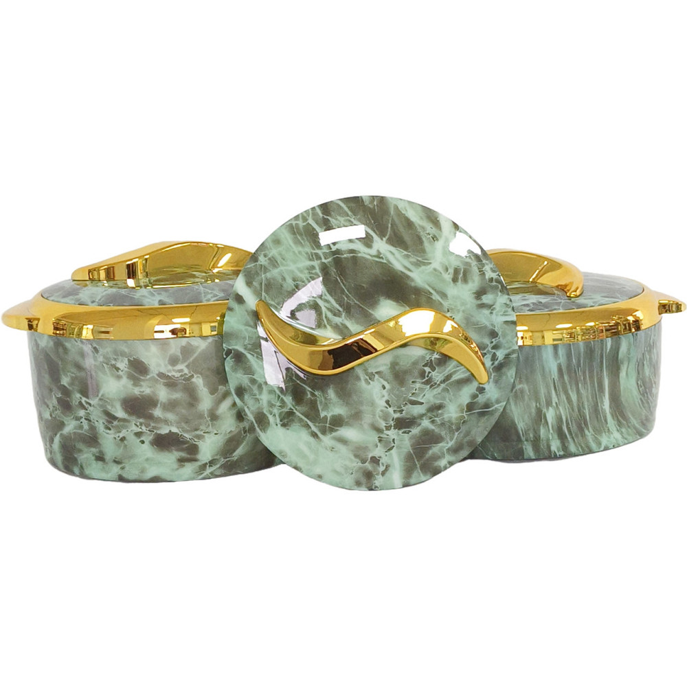 Набор термосов для еды 3в1 термоконтейнеры для сервировки стола, для хранения горячей и холодной пищи 2.5-2-1.5 л,зелёный Каменец-Подольский - изображение 10