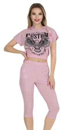 Комплект женский топ и лосины пудровый Арт KP05032 S/M Киев